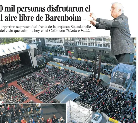  ?? FOTOS: JUAN OBREGON ?? MULTITUD. El público llegó temprano para garantizar­se una buena ubicación y disfrutar del concierto gratuito que comenzó a las 14.