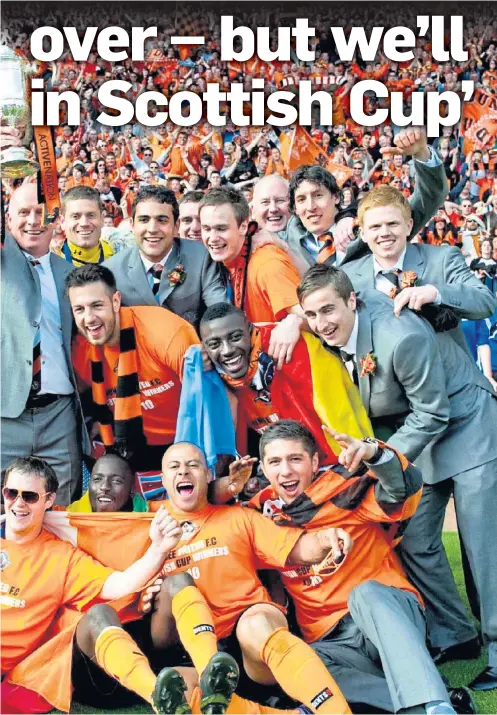  ??  ?? leading Dundee United to Scottish Cup glory in 2010.