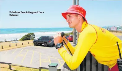  ??  ?? Pukehina Beach lifeguard Luca Dehmer.