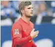  ?? FOTO: AP ?? Ruhiger Jubel nach dem Führungstr­effer: Timo Werner.