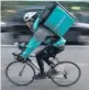  ??  ?? CYCLE Deliveroo rider
