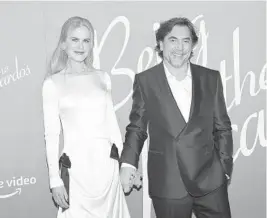  ?? EVAN AGOSTINI/INVISION ?? Nicole Kidman and Javier Bardem attend the premiere of “Being The Ricardos” on Dec. 2 in New York.