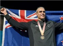  ?? STUFF/PHOTOSPORT/GETTY IMAGES ?? 2018: David Nyika won a second Commonweal­th Games gold, but injury has ruled him out in Birmingham.