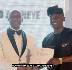  ??  ?? rOtimi amaechi & dayO adeneye