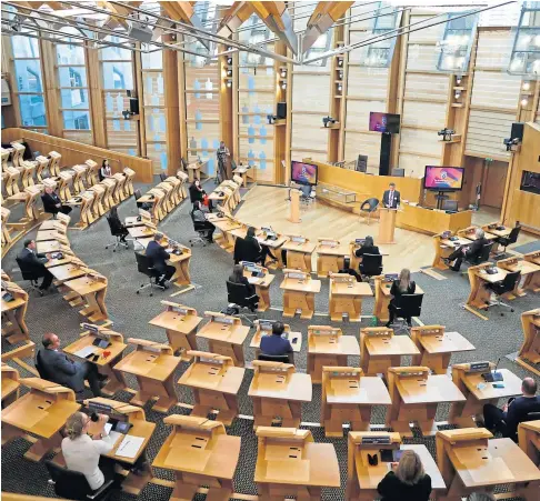  ??  ?? NEW START: MSPS will be officially sworn in at Holyrood today before they can start any parliament­ary business.