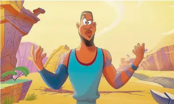  ?? WARNER ?? LeBron James in versione cartoon. Ma poi lo fanno anche recitare