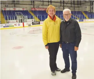  ??  ?? Donalda Buckingham and Jim Nix, co-chairs of the Pinty’s Grand Slam of Curling event, which will take place next week at the Pictou County Wellness Centre.