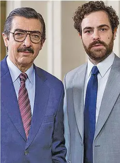  ?? TELAM ?? Ricardo Darín and Peter Lanzani, as Strassera and Moreno Ocampo.