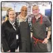  ??  ?? Margaret Teskey with chef Mourad Lahlou (center) and Che Fico owner David Nayfeld at Meals on Wheels.