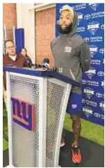  ?? PAT LEONARD/NEW YORK DAILY NEWS ?? Odell Beckham Jr. says things are better now that’s he’s back on the field.