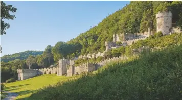  ??  ?? Fig 2: Part romantic ruin, part house, the castle creates terraces along an escarpment