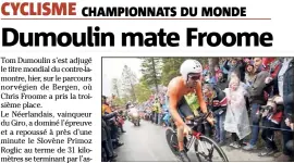  ?? (Photo EPA/MAXPPP) ?? Dumoulin : le « chrono-maître » !