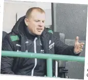  ??  ?? 3 Hibs boss Neil Lennon watches from the stands on Saturday.