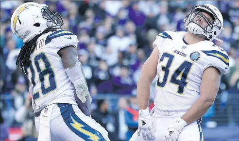  ?? — GETTY IMAGES ?? The Los Angeles Chargers not only covered as underdogs, but beat the Baltimore Ravens outright on Sunday.