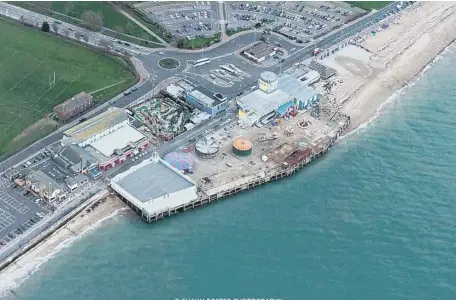  ?? ?? A bird’s eye view of Clarence Pier –Picture: Shaun Roster / shaunroste­r.com