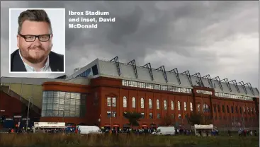  ??  ?? Ibrox Stadium and inset, David McDonald