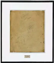  ??  ?? Robert Rauschenbe­rg erased a drawing by famed artist Willem de Kooning, framed what was left of the work, and titled it “Erased de Kooning Drawing” (1953).