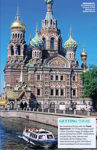  ??  ?? KICKeR: Caption to be going into this space and fill out the
PROSPeCt: St Petersburg’s Church of the
Saviour on Spilled Blood