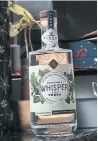  ??  ?? Woodland’s Whisper Pine Vodka is made by distilling wheat and actual pine needles.