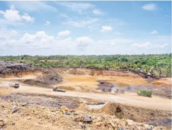  ?? DANIA ACEVEDO ?? Lugar donde se habilita la celda para el relleno que construye Obras Públicas.