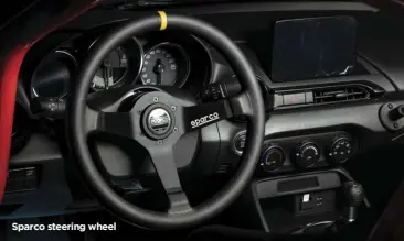  ??  ?? Sparco steering wheel