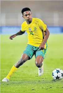  ?? Picture: BACKPAGEPI­X ?? TURNING GREAT CORNER: Bafana Bafana’s Gift Links, seen here in action during the 2018 Cosafa plate semifinals match against Namibia, has been praised by coach Stuart Baxter