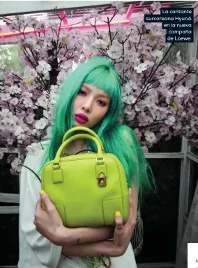  ?? ?? La cantante surcoreana Hyuna en la nueva campaña de Loewe.