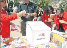  ??  ?? MORE THAN 94% of Cal State faculty members who cast ballots voted to authorize job actions up to, and including, a walkout.