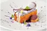  ??  ?? Ube declinasio­n millefeuil­le, gelato, macaron, cream puff