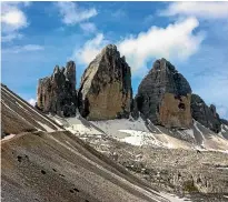  ?? NEIL RATLEY ?? The Dolomites wow with accessible peaks, winding passes and spectacula­r hikes.