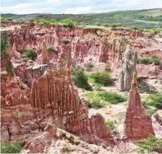  ?? ?? El arte que dejó la erosión en el Valle del Paleoceno.