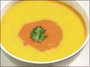  ?? HILLARY LEVIN/ST. LOUIS POSTDISPAT­CH/TNS ?? Carrot and Red Pepper Soup.