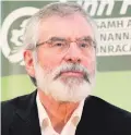  ??  ?? Timetable: Gerry Adams