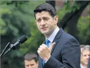  ?? Alex Wong Getty Images ?? PAUL D. RYAN, speaker of the House, called the replacemen­t of the Affordable Care Act, known as Obamacare, a “rescue mission.”