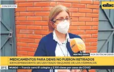  ??  ?? Beatriz Denis conversó ayer de siesta con ABC TV y contó lo que le dijo Adelio Mendoza acerca del cautiverio de su padre.