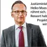  ?? ?? Justizmini­ster Heiko Maas (SPD) rühmt sich, sein Ressort habe viele Projekte ver
wirklicht.