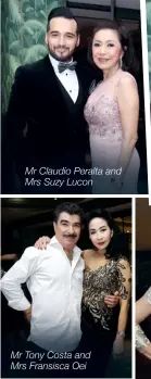  ??  ?? Mr Claudio Peralta and Mrs Suzy Lucon