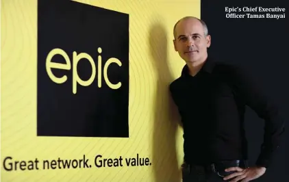  ??  ?? Epic’s Chief Executive Officer Tamas Banyai