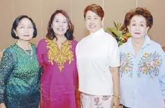  ??  ?? (From left) Baby Antonio, FCCP directors Baby Ortiz and Gay Jamias with Nena Casimiro.