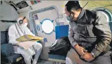  ??  ?? PM Narendra Modi conducts a survey of the areas affected by the cyclone along with Gujatrat CM Vijay Rupani on Wednesday.