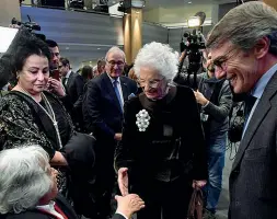  ??  ?? Liliana Segre al Parlamento Europeo per i 75 anni dalla liberazion­e di Auschwitz