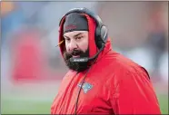  ?? CHARLES KRUPA/AP PHOTO ?? Patriots defensive coordinato­r Matt Patricia watches from the sideline during the second half of Sunday’s game against the Jets at Foxborough, Mass.