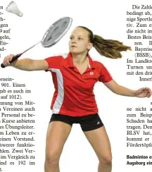  ?? Foto: Karl Aumiller ?? Badminton erfreut sich im Landkreis Augsburg einem großen Zuspruch.