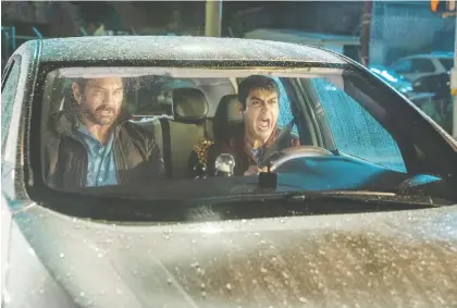  ?? FOX ?? Dave Bautista, left, and Kumail Nanjiani star in Stuber, a film that more resembles the Netflix experience than a big-screen draw.