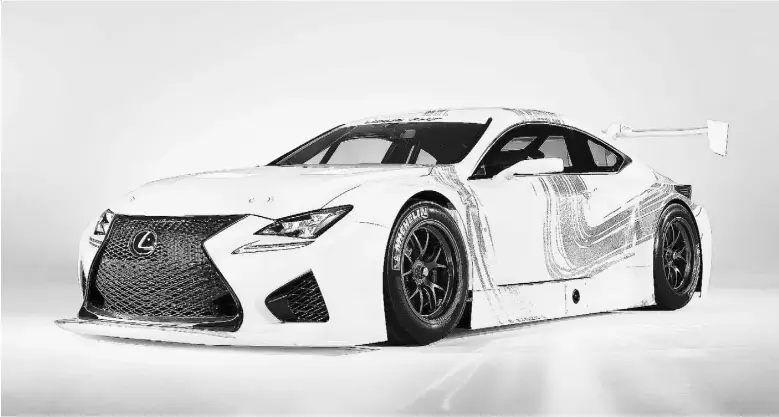  ?? Handout/lexus ?? The Lexus RC F GT3 concept race car, which will be on display in Toronto, signals Lexus’s intent to enter the 2015 GT3 race circuit.