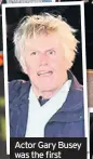  ??  ?? Actor Gary Busey was the first American winnerBez from the Happy Mondays took part to pay off a tax bill