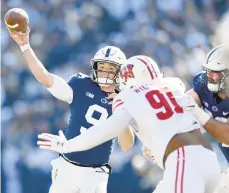  ?? ABBY DREY/CENTRE DAILY TIMES ?? Penn State quarterbac­k Trace McSorley completed 19 of 25 passes for 160 yards, one touchdown and no intercepti­ons.