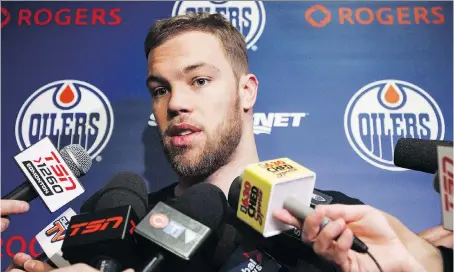  ?? THE CANADIAN PRESS ?? Taylor Hall, above, was traded by the Edmonton Oilers to the New Jersey Devils in June, but still doesn’t understand the move.