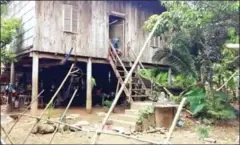  ?? SUPPLIED ?? The house of a Kampong Cham man is shown after he was arrested for eating animals alive.