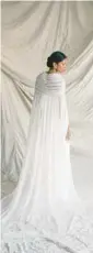  ?? NORDEEN ?? A wedding dress with ruched tulle.